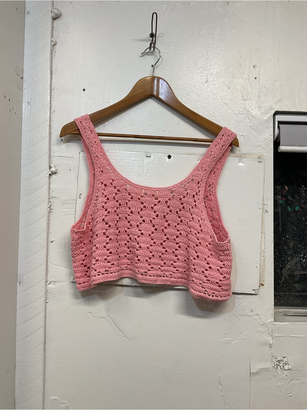 Roxy Pink Crochet Top,
